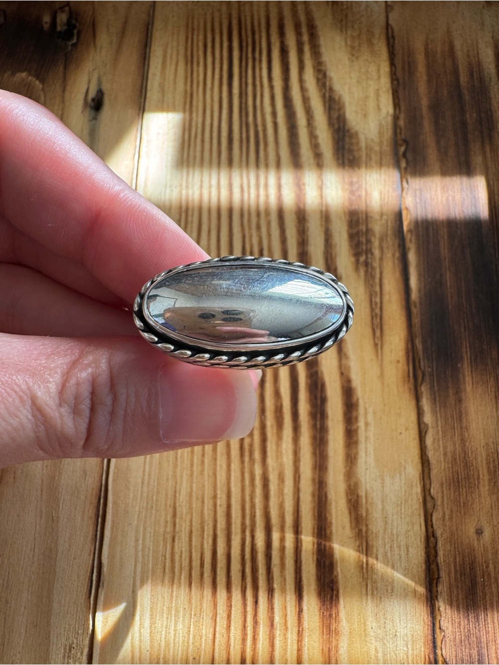 D. Wylie Sterling Silver Oval Statement Ring